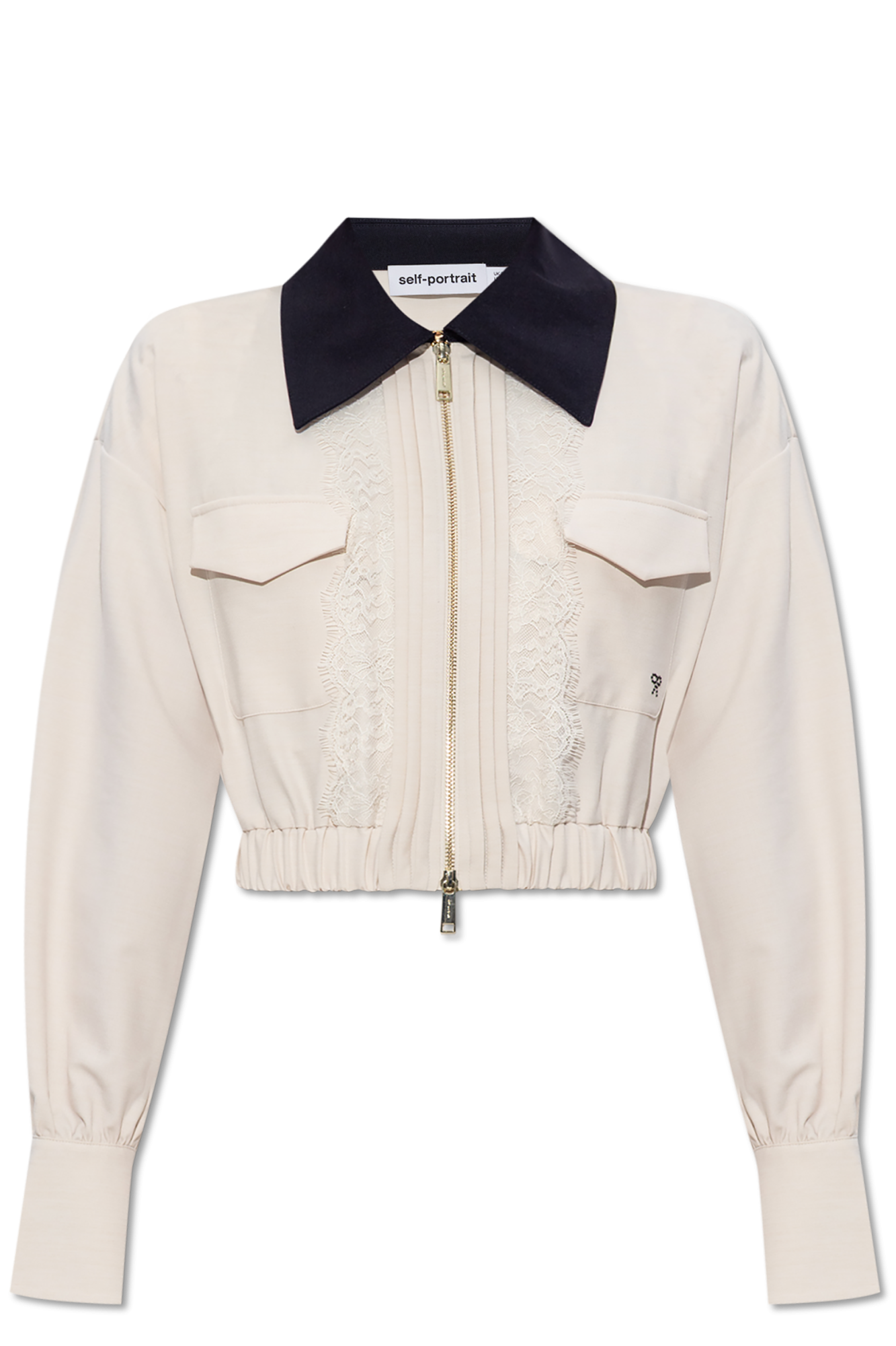 ジャケット SELF PORTRAIT Women Jackets 164J CREAM White Cream Jacket with lace inserts Self-Portrait - Vitkac Italy